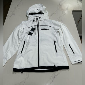 NEW White Men's Pin Fin Snow Windbreaker Jacket Alpha $200 XL